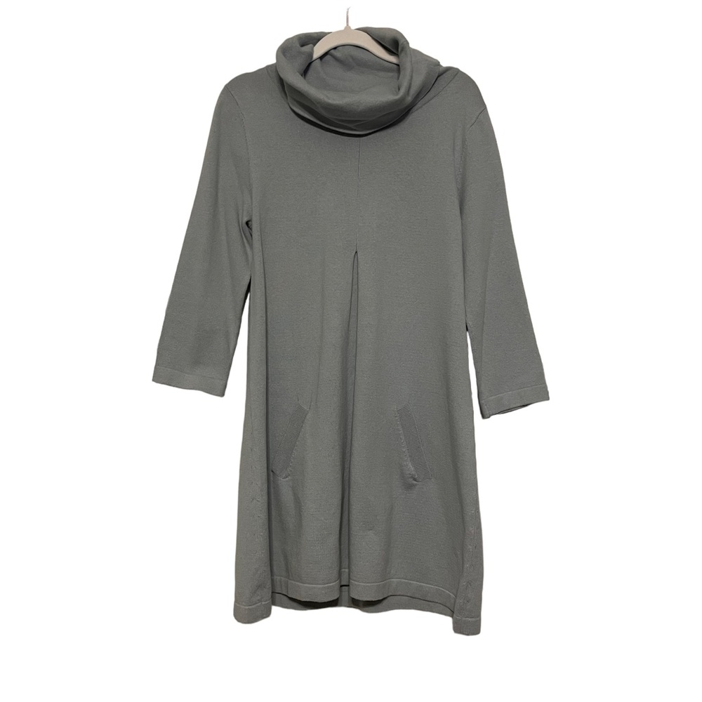 Tyler Boe Cashmere Blend‎ Kim Cowl Neck 3/4 Sleeve Midi Dress Size S